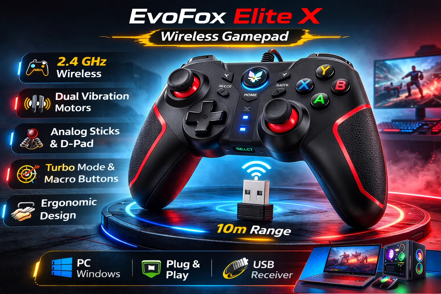 EvoFox Elite X Wireless Gamepad